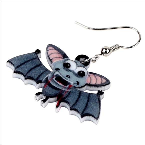 Bat Acrylic Earrings - Picture 3 of 4